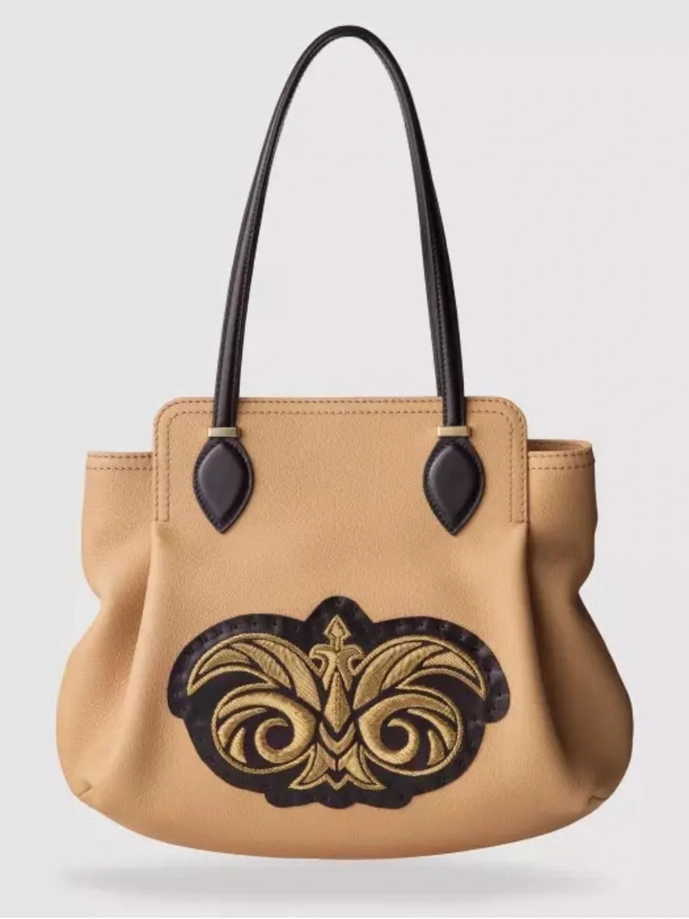 MASHA Keja Adriana Cannetille Leather Tote NWT